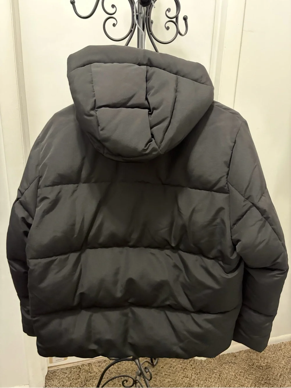 Levi's Men's Black Hooded Puffer Jacket